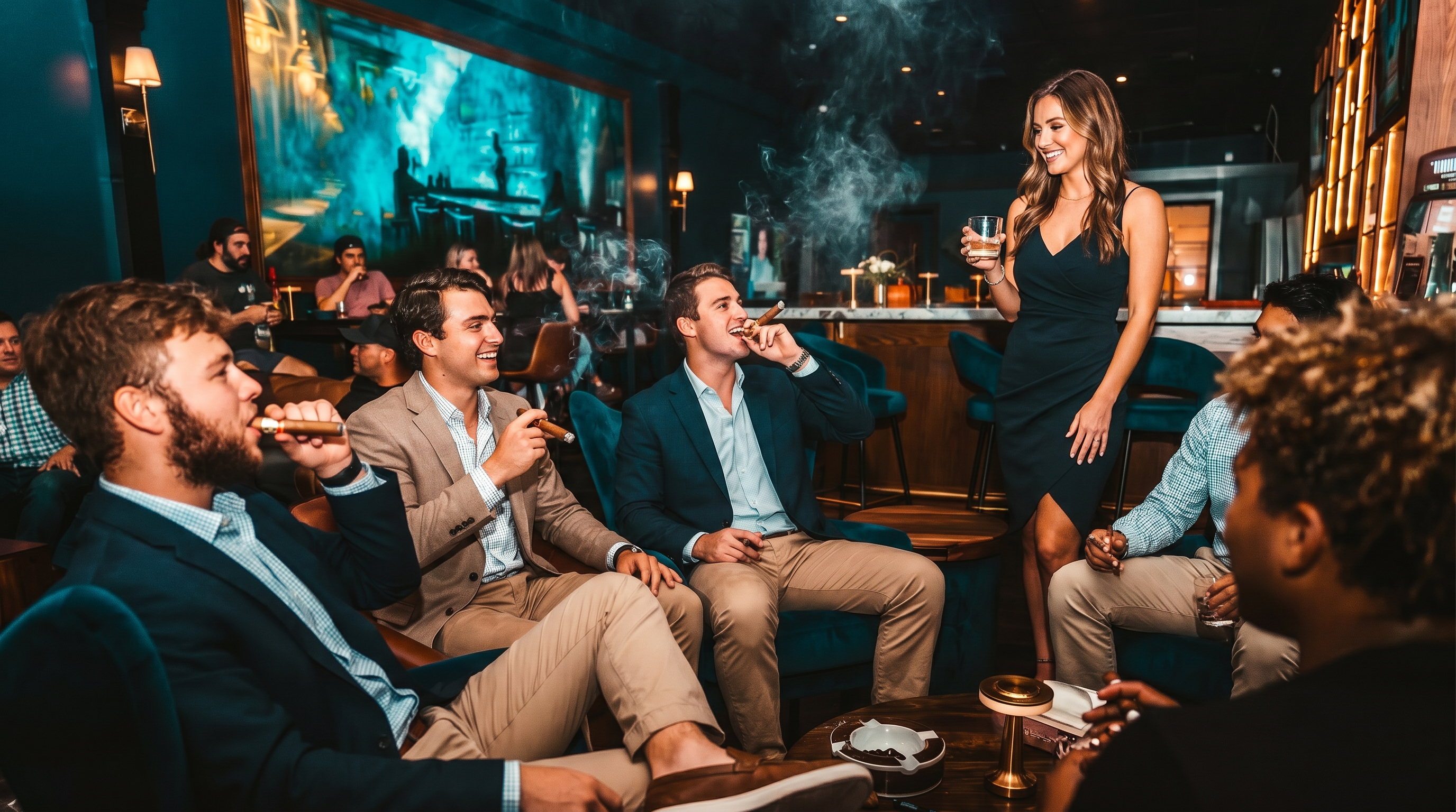 Humidor on Austin interior — downtown Waco cigar lounge at 804 Austin Avenue
